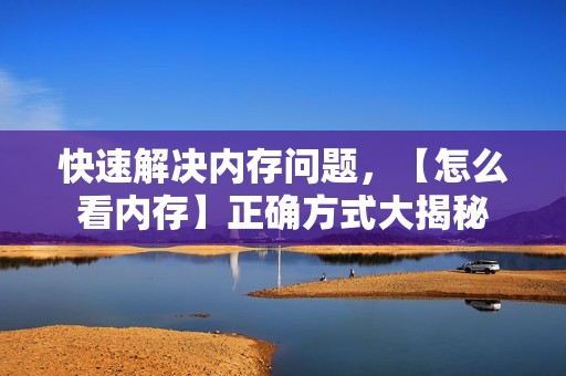 快速解决内存问题，【怎么看内存】正确方式大揭秘