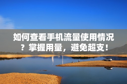 如何查看手机流量使用情况？掌握用量，避免超支！