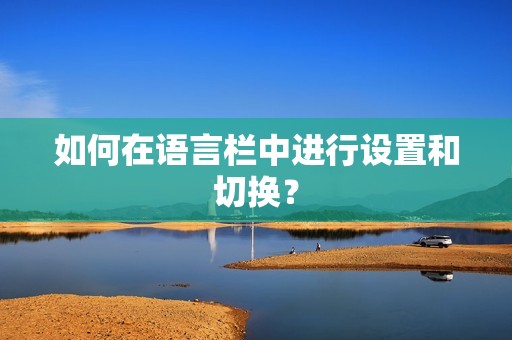 如何在语言栏中进行设置和切换？