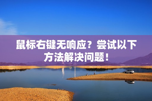 鼠标右键无响应？尝试以下方法解决问题！