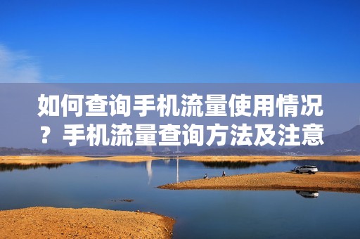 如何查询手机流量使用情况？手机流量查询方法及注意事项