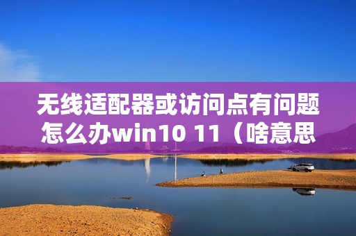 无线适配器或访问点有问题怎么办win10 11（啥意思怎么解决）