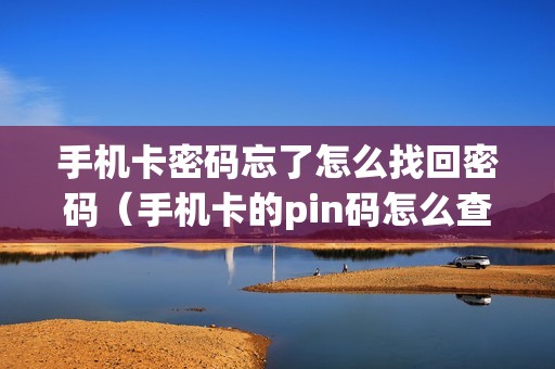 手机卡密码忘了怎么找回密码（手机卡的pin码怎么查）