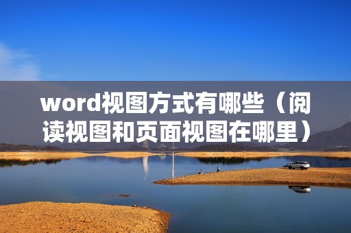 word视图方式有哪些（阅读视图和页面视图在哪里）