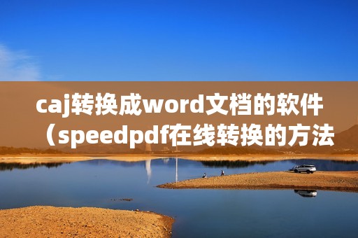 caj转换成word文档的软件（speedpdf在线转换的方法教程）