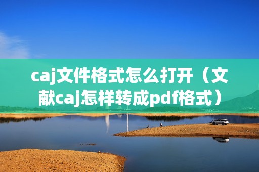 caj文件格式怎么打开（文献caj怎样转成pdf格式）
