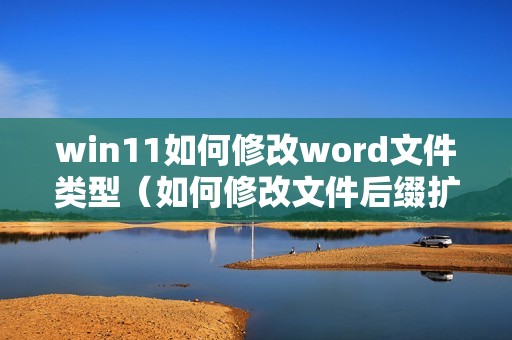 win11如何修改word文件类型（如何修改文件后缀扩展名）