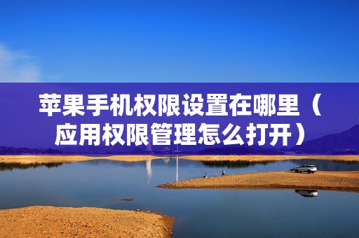 苹果手机权限设置在哪里（应用权限管理怎么打开）