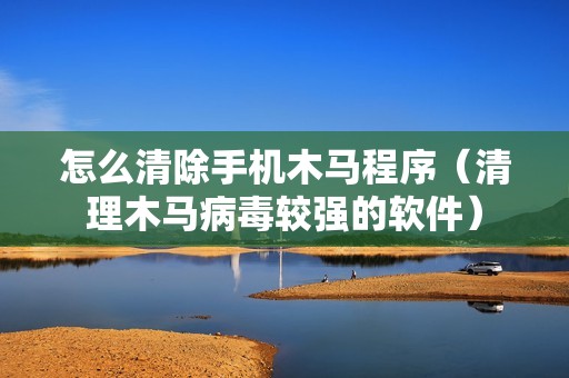 怎么清除手机木马程序（清理木马病毒较强的软件）