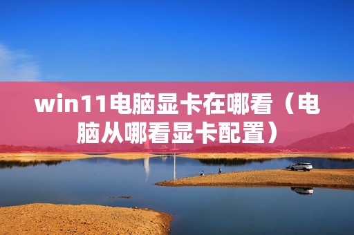 win11电脑显卡在哪看（电脑从哪看显卡配置）