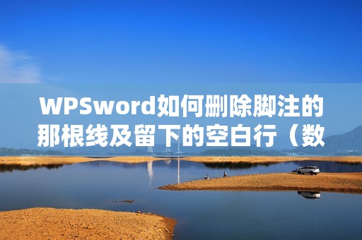 WPSword如何删除脚注的那根线及留下的空白行（数字1怎么隐藏）
