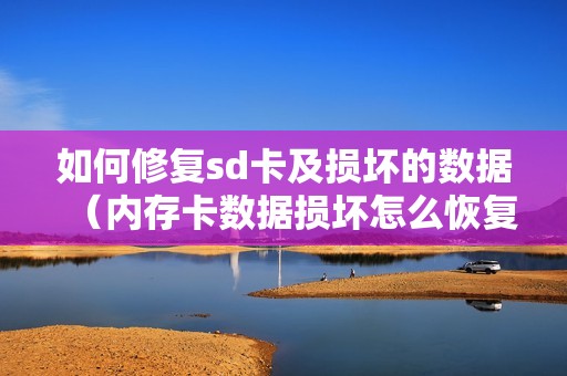 如何修复sd卡及损坏的数据（内存卡数据损坏怎么恢复）
