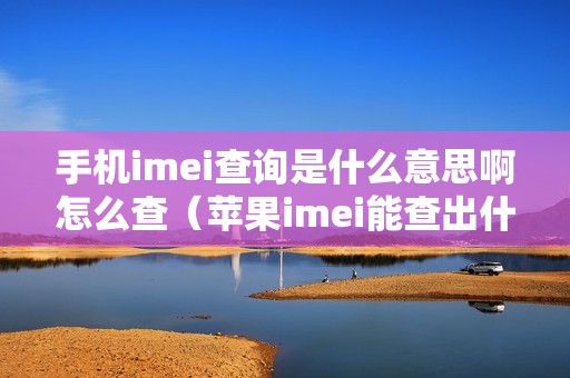 手机imei查询是什么意思啊怎么查（苹果imei能查出什么信息）