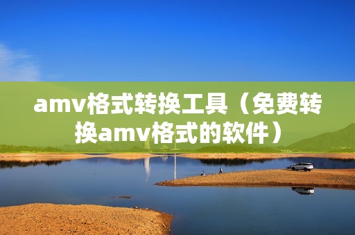 amv格式转换工具（免费转换amv格式的软件）