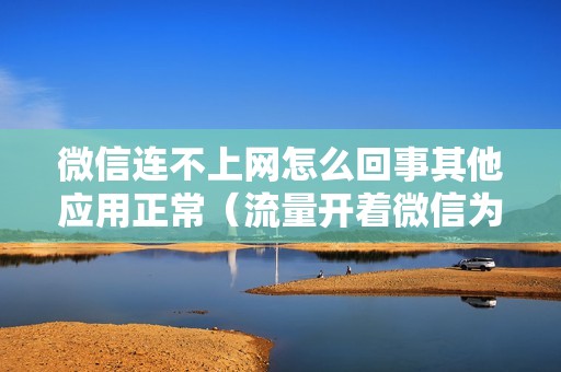 微信连不上网怎么回事其他应用正常(流量开着微信为啥无法连接)