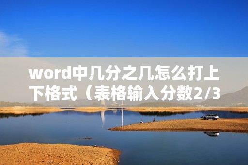word中几分之几怎么打上下格式(表格输入分数2/3的方法)