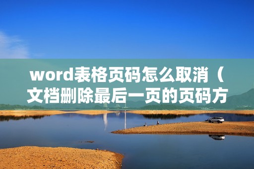 word表格页码怎么取消（文档删除最后一页的页码方法）