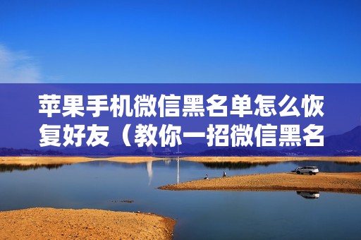 苹果手机微信黑名单怎么恢复好友（教你一招微信黑名单里的人怎么移出来）