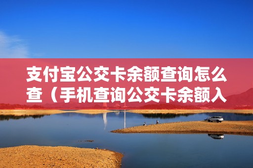 支付宝公交卡余额查询怎么查（手机查询公交卡余额入口）