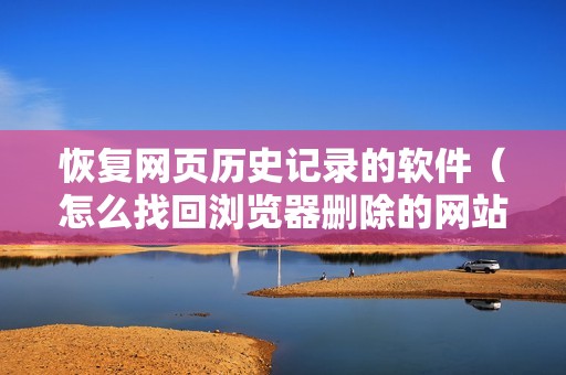 恢复网页历史记录的软件（怎么找回浏览器删除的网站）