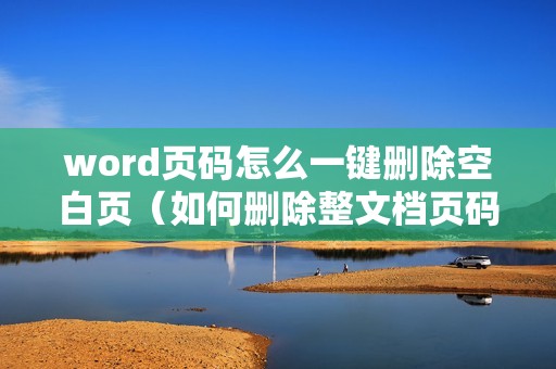 word页码怎么一键删除空白页（如何删除整文档页码重新设置）