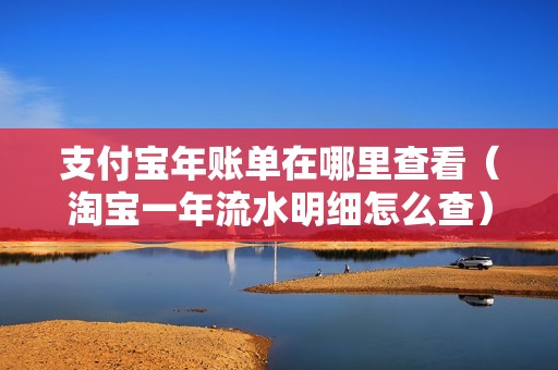 支付宝年账单在哪里查看（淘宝一年流水明细怎么查）