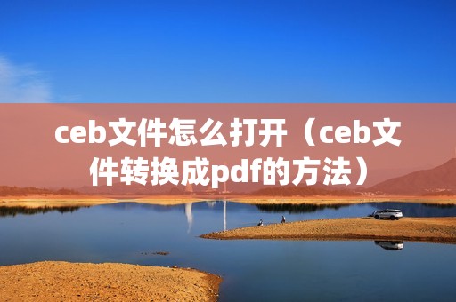 ceb文件怎么打开（ceb文件转换成pdf的方法）