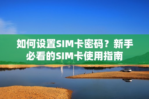 如何设置SIM卡密码?新手必看的SIM卡使用指南