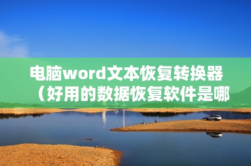 电脑word文本恢复转换器（好用的数据恢复软件是哪个）