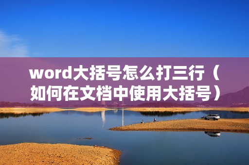word大括号怎么打三行（如何在文档中使用大括号）