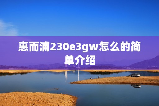 惠而浦230e3gw怎么的简单介绍