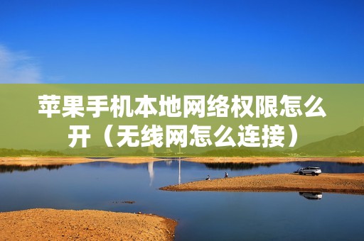 苹果手机本地网络权限怎么开（无线网怎么连接）